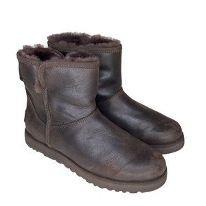 UGG Australia Women's Cory Leather Slim Bootie Ankle Boots